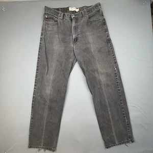 Levis 550 Jeans Men 36x32 Black Denim Relaxed Fit Straight Cotton Vintage Y2K - Picture 1 of 12
