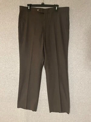 Vintage Sansabelt Jaymar Pants Mens 36x31 Brown Flat Front Slacks Dress Pants - Image 1 of 4