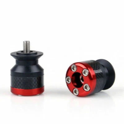Universal Motorcycle CNC Carbon Fiber 8mm Swingarm Sliders Spools Red UE Foto 1 de 3