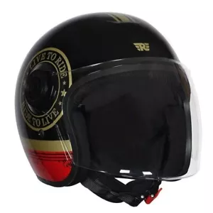 ROYAL ENFIELD COPTER CROSS PATTERN OPEN FACE HALMET WITH VISOR - Picture 1 of 18