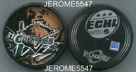 ECHL UTAH GRIZZLIES 2005 Shadow Logo Souvenir PUCK - LAST1 Cover