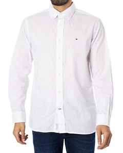 Tommy Hilfiger Men's Core Flex Poplin Shirt, White Size L RRP£79.95 (45) - Picture 1 of 6