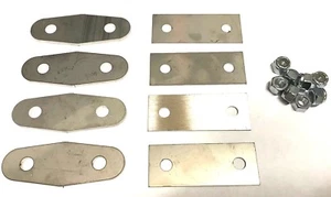 CLASSIC MINI INTERNAL DOOR HINGE FITTING KIT STAINLESS PLATES,SPACERS & NUTS 3U8 - Picture 1 of 1