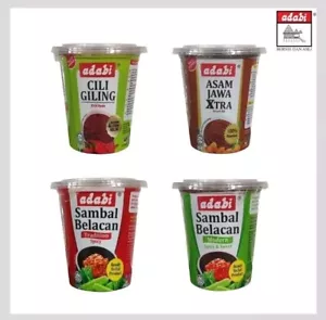 Malaysian Asam Jawa , Sambal Belacan, Cili Giling, Sambal Belacan Moden (4 Pcs) - Picture 1 of 7
