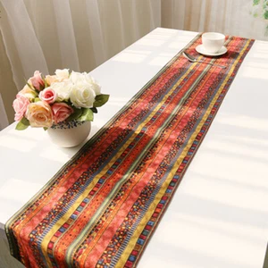 Bohemian Ethnic Table Runner Tassel Vintage Dining Tablecloth Home Party Decor - Picture 1 of 45