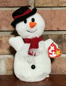Ty Beanie Baby Rare “ SNOWBALL” The Snowman DOB 12-12-96 Retired 12-97 # 4201 - Picture 1 of 14