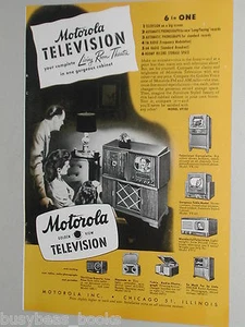 1948 MOTOROLA Television advertisement, TV set VF103 - Picture 1 of 3