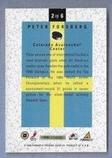 PETER FORSBERG 1997-98 PINNACLE MINT minternational insert 2 COLORADO AVALANCHE 