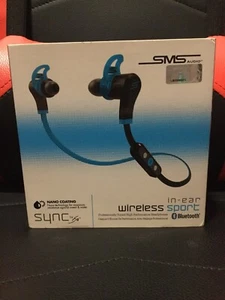 SMS Audio SYNC by 50 Sport Wireless In-Ear Headphones Blue - Picture 1 of 5