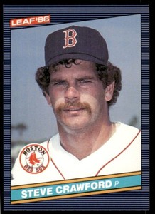 1986 Leaf Baseball Card Steve Crawford Boston Red Sox #193
