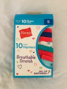 Hanes Girls' Breathable Stretch Hipsters 9-Pack Size 6 Small - Picture 1 of 2