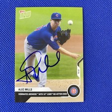 2020 TOPPS NOW #261 ALEC MILLS CHICAGO CUBS Auto Signed Autograph No Hitter