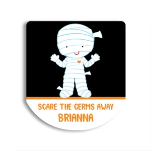 30 Mummy Halloween favor labels, Halloween Label-2oz Bottle - Picture 1 of 11