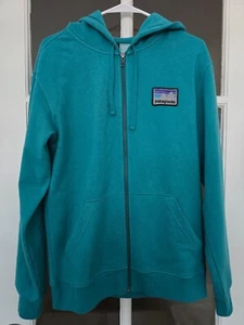 PATAGONIA STICKER PATCH FULL ZIP HOODY - MEN'S SMALL - TEAL - BRAND NEW W/TAGS - Picture 1 of 9