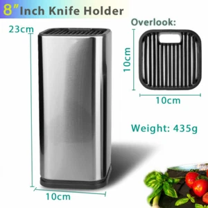 Stainless Steel Knife Holder Kitchen Scissors Knife Stand Block Knives Storage - Picture 1 of 10
