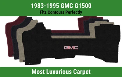 Alfombra de primera fila Lloyd Luxe para 1983-1995 GMC G1500 con logotipo GMC 1 plateado/rojo Foto 1 de 4