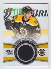 2015-16 UD SERIES DAVID KREJCI GAME JERSEY USED GJ-DK Upper Deck Bruins