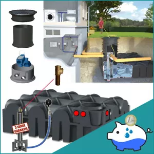 Flachtank Hausanlage Tauchpumpe Zisterne Regenwassertank 7500 L inkl. Entladung - Bild 1 von 12