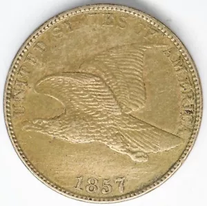 1857 flying eagle cent in a high grade - Picture 1 of 9