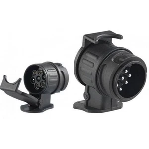 Anhänger Adapter 13 auf 7 polig 12V Anhängerkupplung Stecker AHK Kurzadapter PKW - Bild 1 von 1