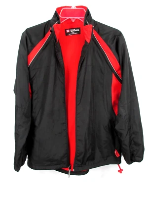 Chaqueta de Pista Convertible Wilson Juvenil Talla L 14/16 Negra Roja Nylon Tenis De Colección Foto 1 de 4
