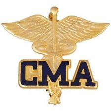 CMA Caduceus Lapel Pin Certified Medical Assistant Emblem Graduation Gold Plated