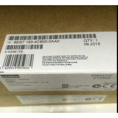 New Siemens 6ES7 193-4CC20-0AA0 6ES7193-4CC20-0AA0 Terminal module for ET 200S - Image 1 of 4