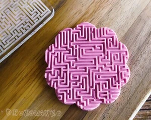 Puzzle Quest Labyrinth Maze Walls - Timbro imbosser per biscotti, torta - Foto 1 di 5