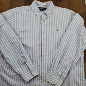 Camisa con botones Ralph Lauren para hombre XL multicolor a rayas manga larga - Imagen 1 de 11