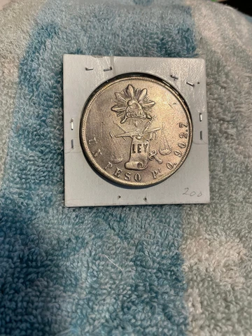 1872 pi MEXICO UN PESO SILVER Cover