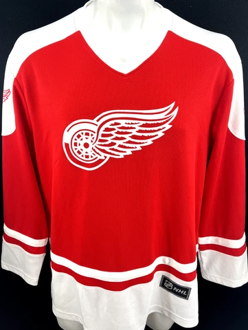 Detroit Red Wings NHL Apparel Red Long Sleeve Pullover Hockey Jersey Mens L Cover
