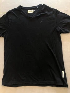 Akoo Brand Shirt Men's 2XL Black V-Neck Short Sleeve Cotton Tee - Picture 1 of 5