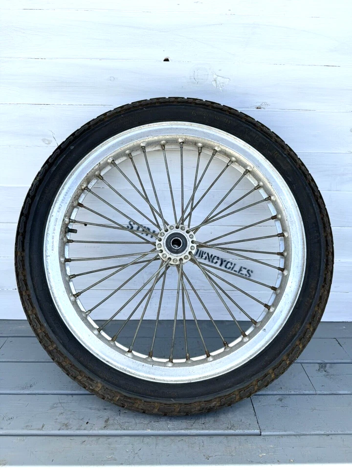 Harley Vintage Chopper Flat Track 18" Borrani Spool Wheel Flathead WR XLR XR750 - Image 1 of 4
