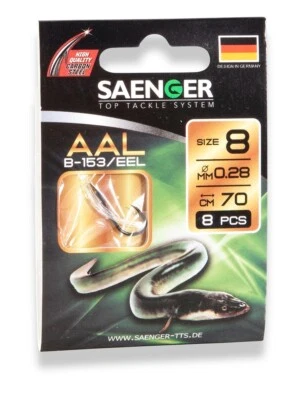 SÄNGER TTS Sänger Carbon Steel Aalhaken, Vorfachhaken, Angelhaken, Aal versch. Größen Top