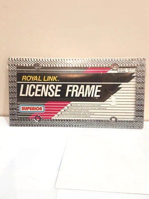 Marco de placa de metal plateado superior Royal Link 1993 de colección Foto 1 de 4
