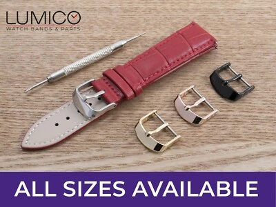 Para MICHAEL KORS Reloj Rojo Correa de Cuero Genuino Hebilla Para Hombre Damas Pines Foto 1 de 4