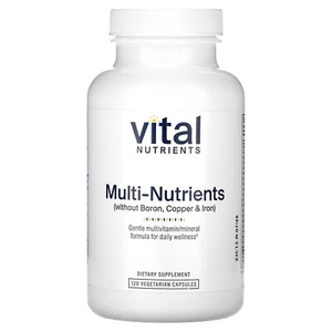 Multi-Nutrients Without Boron, Copper & Iron, 120 Vegetarian Capsules - Picture 1 of 2