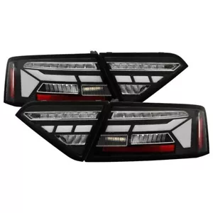 For Audi A5 S5 RS5 2013-2017 LED Sequential Turn Signal Tail Lights Black Clear - Picture 1 of 13