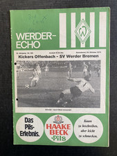BL 75/76 SV Werder Bremen - Kickers Offenbach, 25.10.1975 - Werder Echo No. 190