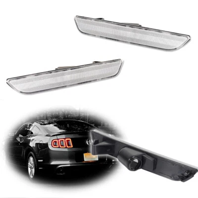 Luz marcadora lateral trasera lente transparente izquierda+derecha para Ford Mustang 2010 2011 2012 2013 2014 Foto 1 de 4