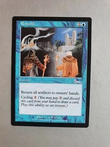 Rebuild, MTG Urza's Legacy (1999) Uncommon Blue instant VNM - Picture 1 of 2