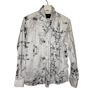 Camisa Robert Graham Moderna Americana Abotonada Para Hombres Grande Oculta Conejo Negra Blanca - Imagen 1 de 9