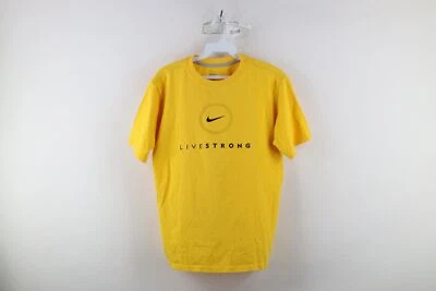 Vtg Nike Livestrong Boys Large Spell Out Lance Armstrong Short Sleeve T-Shirt - Image 1 of 4