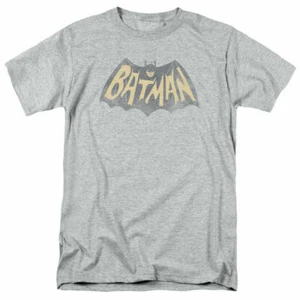 Classic Batman Show Logo T Shirt Mens Licensed Classic TV Merchandise Gray - Picture 1 of 2