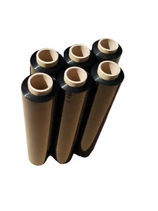 Stretchfolie schwarz 1,5kg Wickelfolie Palettenfolie 23my 500 mm 12 Rollen - Bild 1 von 5