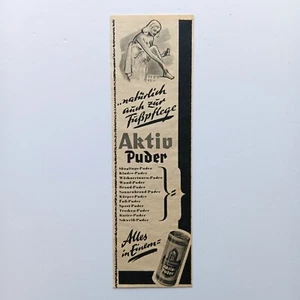 1954 Aktiv Puder Klosterfrau Werbeanzeige Werbung Reklame - Picture 1 of 1