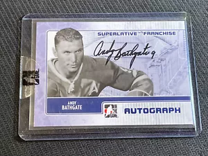 2008-09 ITG SUPERLATIVE FRANCHISE ANDY BATHGATE AUTOGRAPH AUTO BLUE PRINT /40 - Picture 1 of 2