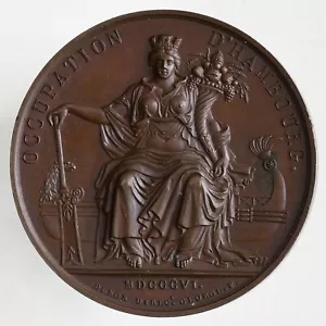 1806 Francia Napoleón I - Ocupación de Hamburgo (Bramsen-549) Medalla de Bronce - Imagen 1 de 2