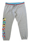 Disney Characters Grey Cropped Joggers Pants Size 1X New