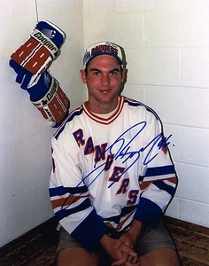 JEFF BROWN SIGNED "#1 DRAFT PICK" NEW YORK RANGERS 8x10 PHOTO ~COA - Picture 1 of 2